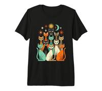 Retro Vintage Mid-Century Modern Look Cats 50's 60's Style Camiseta Premium