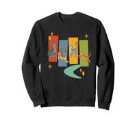 Retro Vintage Mid-Century Modern Look Cats 50's 60's Style Sudadera