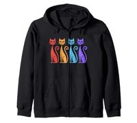 Retro Vintage Mid-Century Modern Look Cats 50's 60's Style Sudadera con Capucha