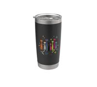 Retro Vintage Mid-century Modern Look Cats 50's 60's Style Vaso térmico de acero inoxidable de doble pared