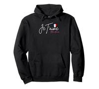 Retro Vintage París Francia Je Taime Mon Amour Torre Eiffel Sudadera con Capucha