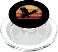 Retro Vintage Peregrine Falcon Bird Silhouette Sunset PopSockets PopGrip para MagSafe