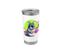 Retro Vintage Pet Chinchilla Lover Vaso térmico de acero inoxidable de doble pared