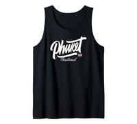 Retro Vintage Phuket Tailandia Tierra de la Sonrisa Souvenir Camiseta sin Mangas