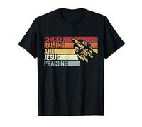 Retro vintage Pollo Raising & Jesús alabando Camiseta