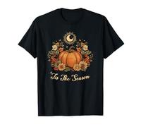Retro Vintage Pumpkin Spice Tis The Season Equinox Moon Camiseta