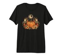 Retro Vintage Pumpkin Spice Tis The Season Equinox Moon Camiseta Premium