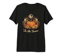 Retro Vintage Pumpkin Spice Tis The Season Equinox Moon Camiseta Premium