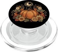 Retro Vintage Pumpkin Spice Tis The Season Equinox Moon PopSockets PopGrip para MagSafe