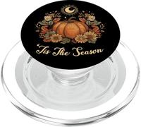 Retro Vintage Pumpkin Spice Tis The Season Equinox Moon PopSockets PopGrip para MagSafe