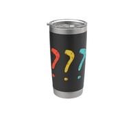 Retro Vintage Question Mark Vaso térmico de acero inoxidable de doble pared