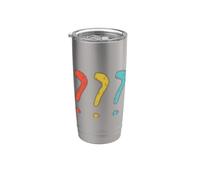 Retro Vintage Question Mark Vaso térmico de acero inoxidable de doble pared