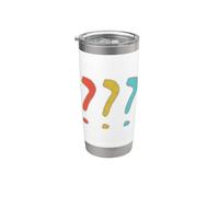 Retro Vintage Question Mark Vaso térmico de acero inoxidable de doble pared