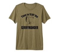 Retro Vintage Slay End Gerrymandering Political Cartoon Camiseta Premium