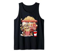Retro Vintage Snack Navidad Palomitas Noche de Película Camiseta sin Mangas