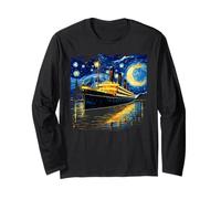 Retro Vintage Starry Night Inspired Hombres Mujeres Niños Titanic Manga Larga
