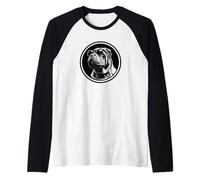 Retro Vintage Sunglasses Logo Chinese Shar Pei Dog Lover Camiseta Manga Raglan