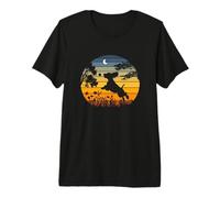 Retro Vintage Sunset Garden Nature Cocker Spaniel Dog Lover Camiseta Premium