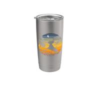 Retro Vintage Sunset Garden Nature Cocker Spaniel Dog Lover Vaso térmico de acero inoxidable de doble pared