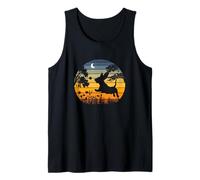 Retro Vintage Sunset Garden Nature Lover Basset Hound Lover Camiseta sin Mangas