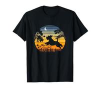 Retro Vintage Sunset Garden Nature Miniature Schnauzer Dog Camiseta