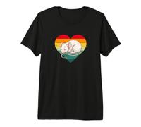 Retro Vintage Sunset Heart Pet Rat Lover Camiseta Premium