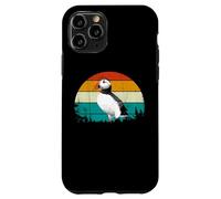 Retro Vintage Sunset Muffin Seabird Cute Atlantic Puffin Carcasa para iPhone 11 Pro