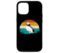 Retro Vintage Sunset Muffin Seabird Cute Atlantic Puffin Carcasa para iPhone 12/12 Pro