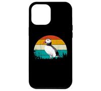 Retro Vintage Sunset Muffin Seabird Cute Atlantic Puffin Carcasa para iPhone 12 Pro MAX