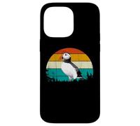 Retro Vintage Sunset Muffin Seabird Cute Atlantic Puffin Carcasa para iPhone 14 Pro MAX