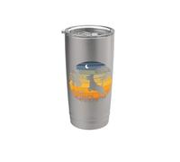 Retro Vintage Sunset Night Nature Jack Russell Terrier Lover Vaso térmico de acero inoxidable de doble pared