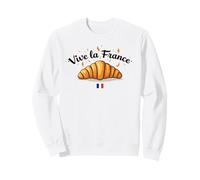 Retro Vintage Torre Eiffel Paris Vive Francia Croissant Sudadera