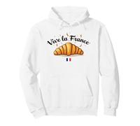 Retro Vintage Torre Eiffel Paris Vive Francia Croissant Sudadera con Capucha