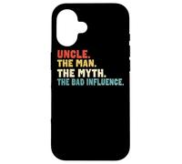 Retro Vintage Uncle The Man The Myth The Bad Influence Carcasa para iPhone 16