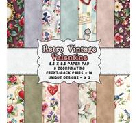Retro Vintage Valentine Ephemera Scrapbook Paper Pad 8.5 x 8.5 - Romantic Florals, Love Letters & Cameos: Double Sided Scrapbook Paper Pad with ... Journaling, Card Making, Pockets & Decoupage