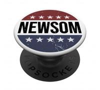 Retro Vintage Vote Button Gavin Newsom 2028 President PopSockets PopGrip Adhesivo
