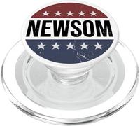 Retro Vintage Vote Button Gavin Newsom 2028 President PopSockets PopGrip para MagSafe