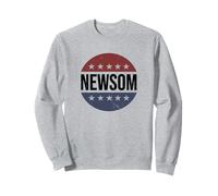 Retro Vintage Vote Button Gavin Newsom 2028 President Sudadera