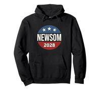 Retro Vintage Vote Button Gavin Newsom 2028 President Sudadera con Capucha