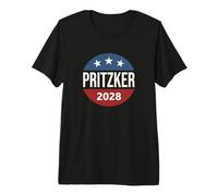 Retro Vintage Vote Button JB Pritzker 2028 President Camiseta Premium
