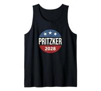 Retro Vintage Vote Button JB Pritzker 2028 President Camiseta sin Mangas