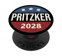 Retro Vintage Vote Button JB Pritzker 2028 President PopSockets PopGrip Adhesivo