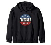 Retro Vintage Vote Button JB Pritzker 2028 President Sudadera con Capucha