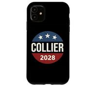 Retro Vintage Vote Button Rep President Nicole Collier 2028 Carcasa para iPhone 11