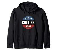Retro Vintage Vote Button Rep President Nicole Collier 2028 Sudadera con Capucha