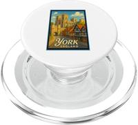Retro Vintage York North Yorkshire Inglaterra UK Art Graphic PopSockets PopGrip para MagSafe
