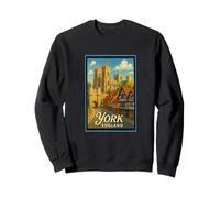 Retro Vintage York North Yorkshire Inglaterra UK Art Graphic Sudadera