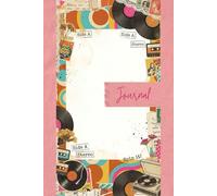 Retro Vinyl & Cassette Junk Journal Pages - 6x9 Vintage Music 70s Scrapbooking Paper - 100 Decorative Writing Sheets with Record Players, Mixed Tapes and Pop Art Aesthetics