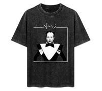 Retro Washed Fashion T Shirt For Men Women Klaus Nomi Antique Wash Unisex T-Shirts Black XL