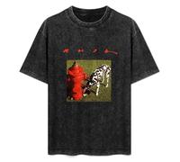 Retro Washed Fashion T Shirt For Men Women Rush Signals Album Cover Antique Wash Unisex T-Shirts Black M